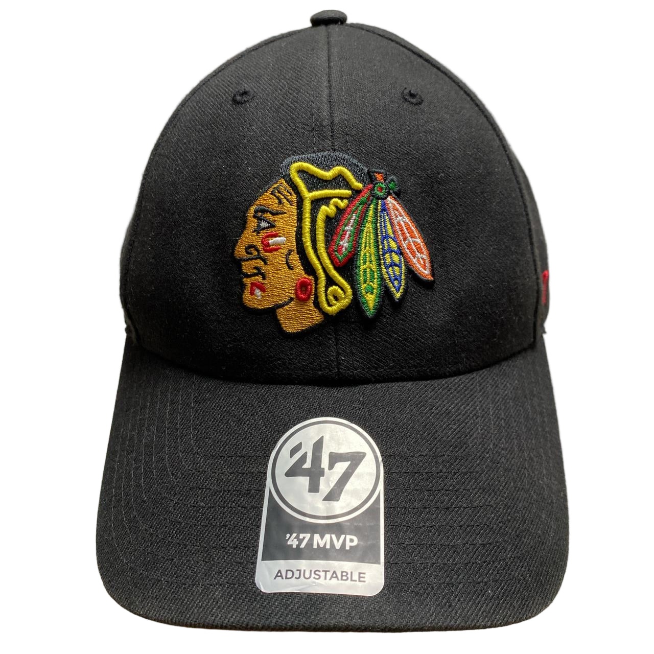Chicago Blackhawks NHL Red Indian Black Cap