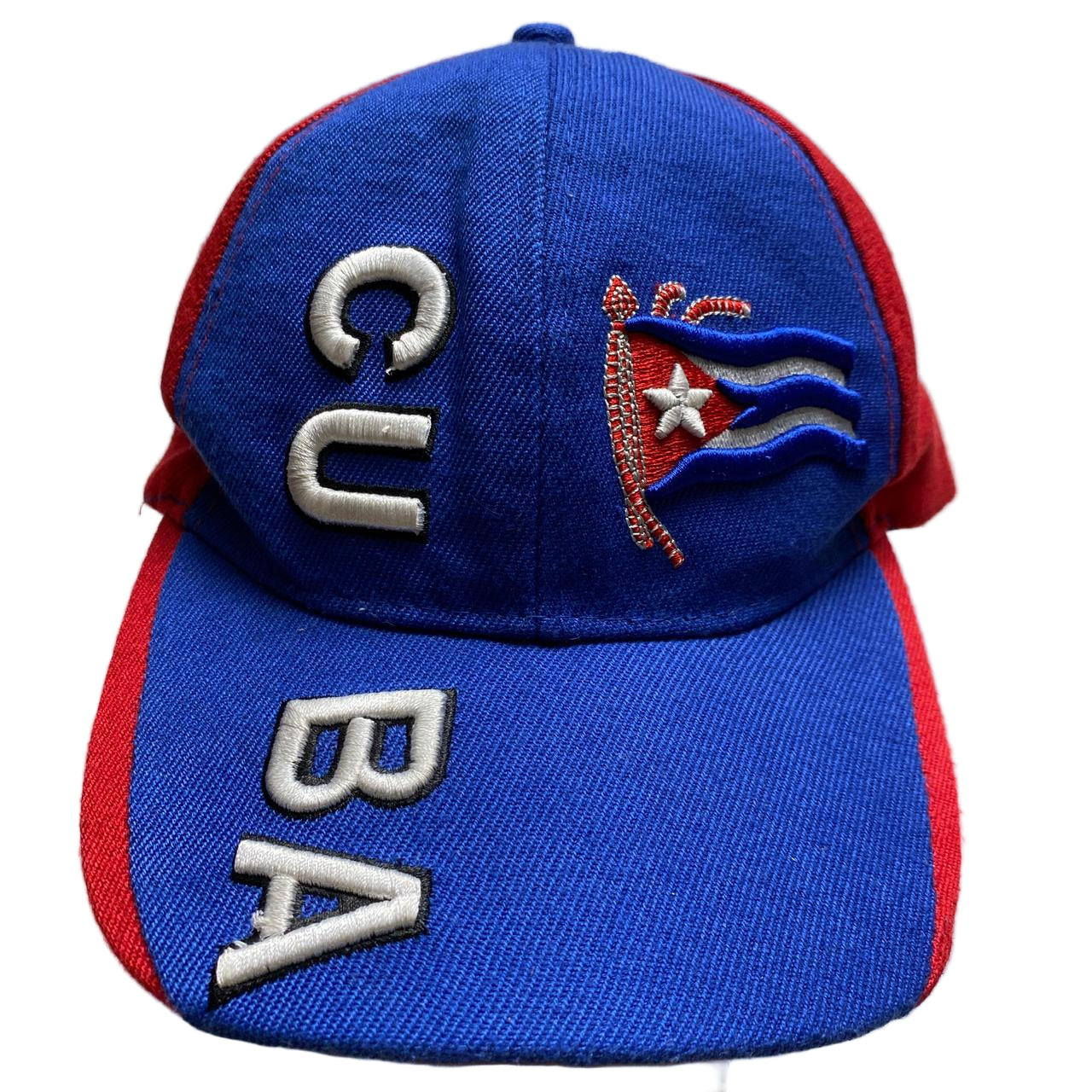 Cuba Vintage Blue Red and White Cap