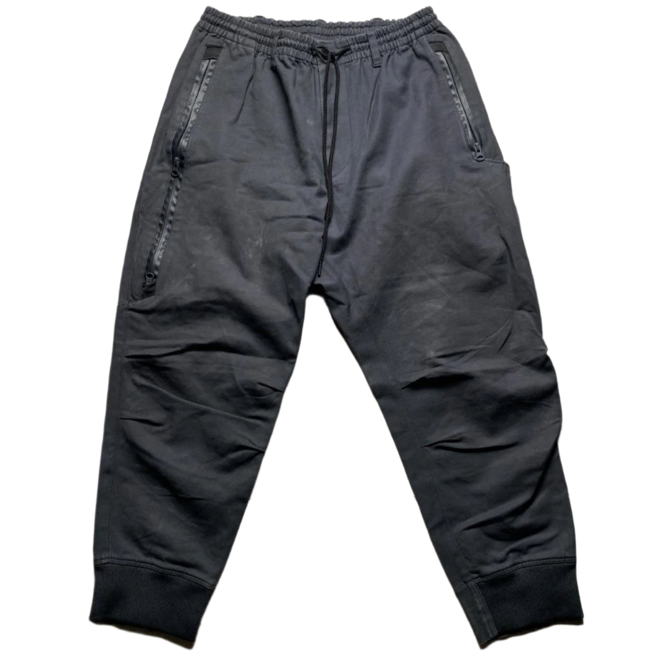 Y-3 Yohji Yamamoto Black Low Crotch Cargo Trouser Bottoms (M)