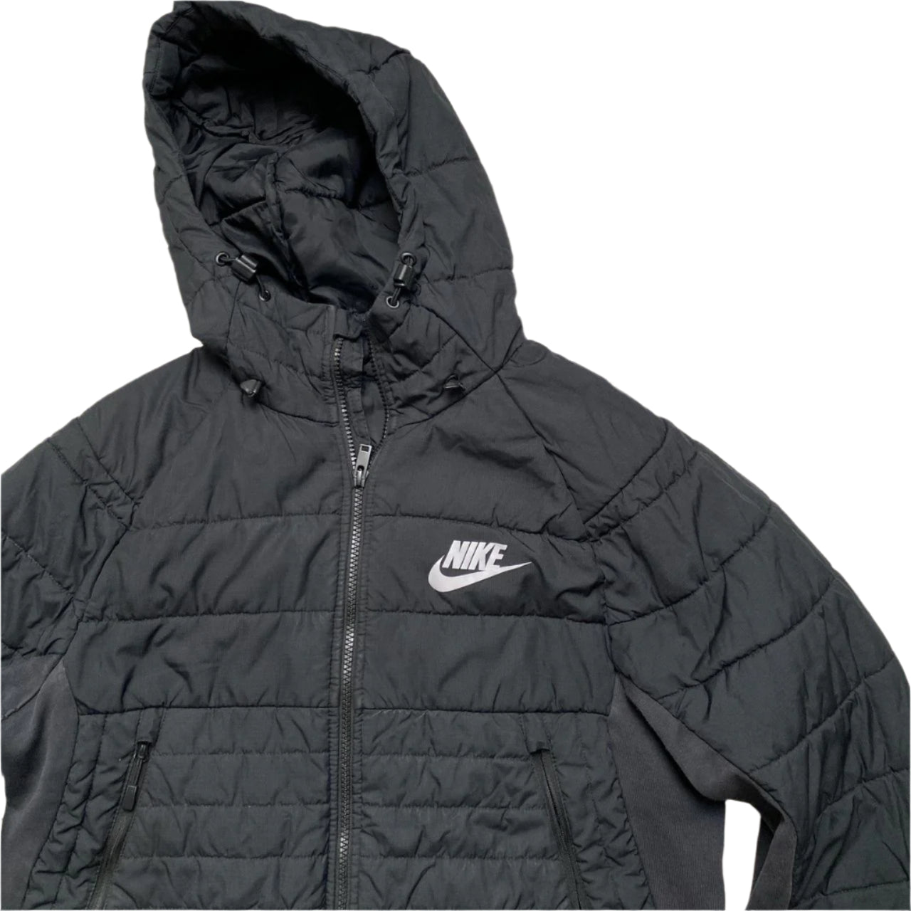 Nike Black and White Lightweight Puffer Jacket (M)