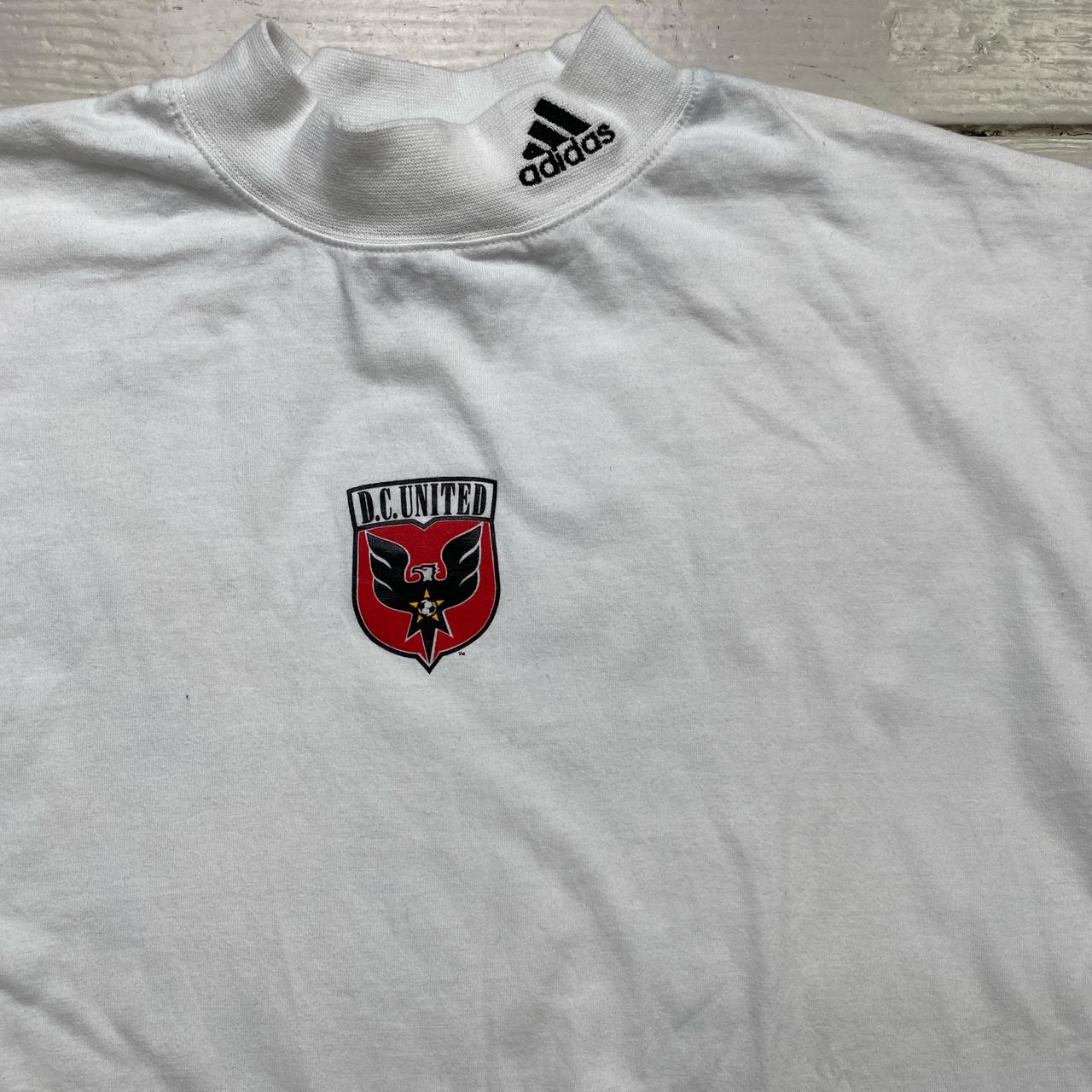 Adidas Team Vintage DC United Long Sleeve White T Shirt (XL)