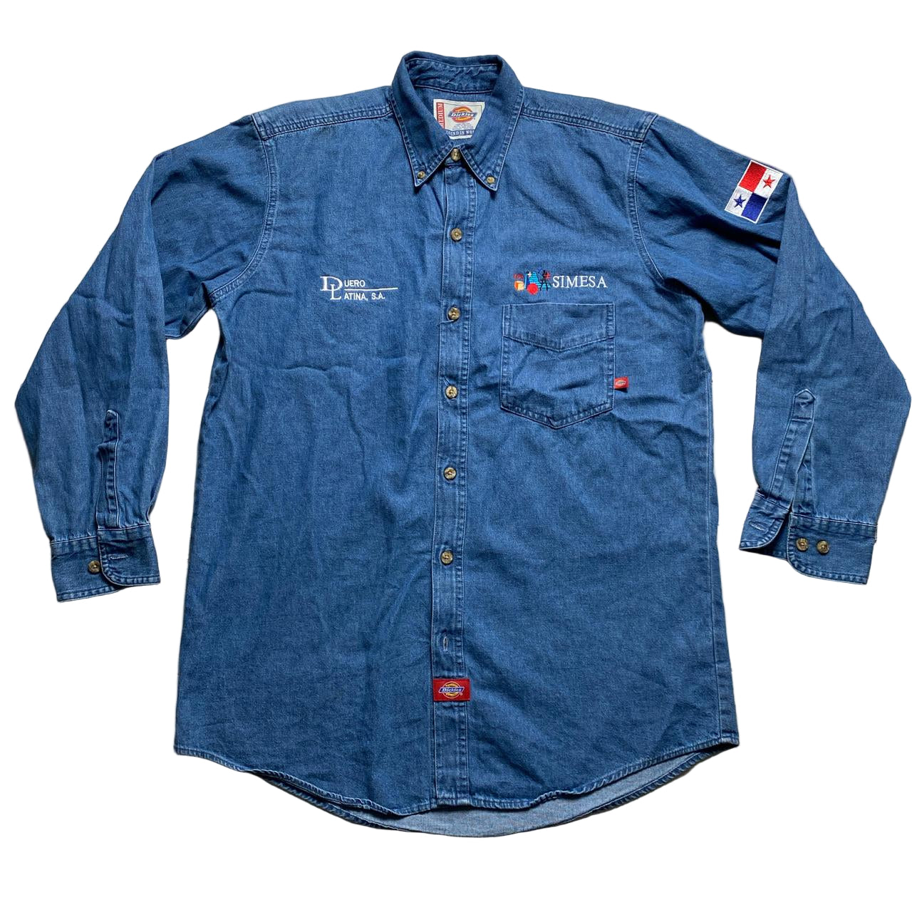 Dickies Simesa Duero Latin SA Long Sleeve Blue Shirt (M)