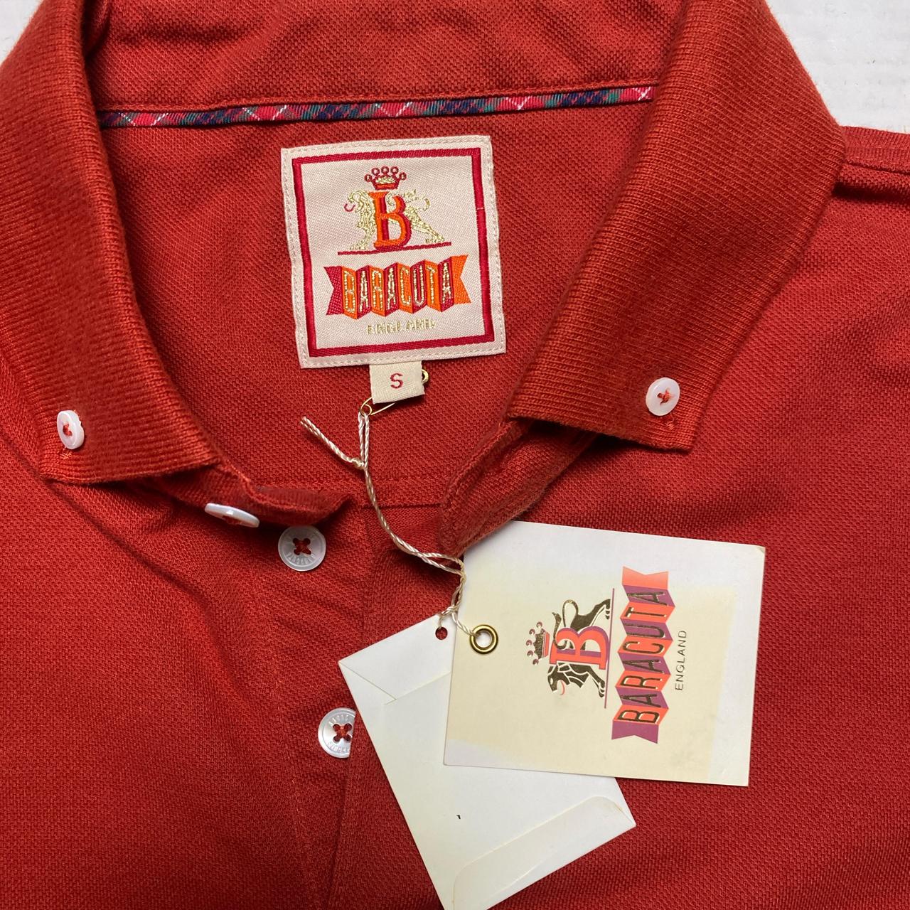 Baracuta Light Red Short Sleeve Polo Shirt (S)