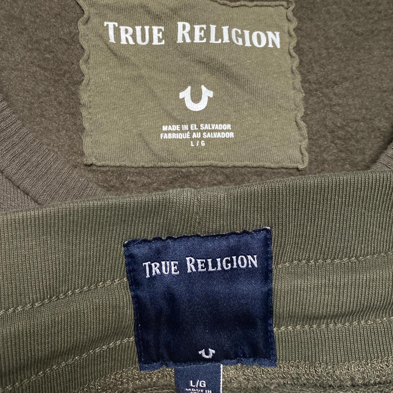 True Religion Khaki Green Jumper and Joggers Tracksuit