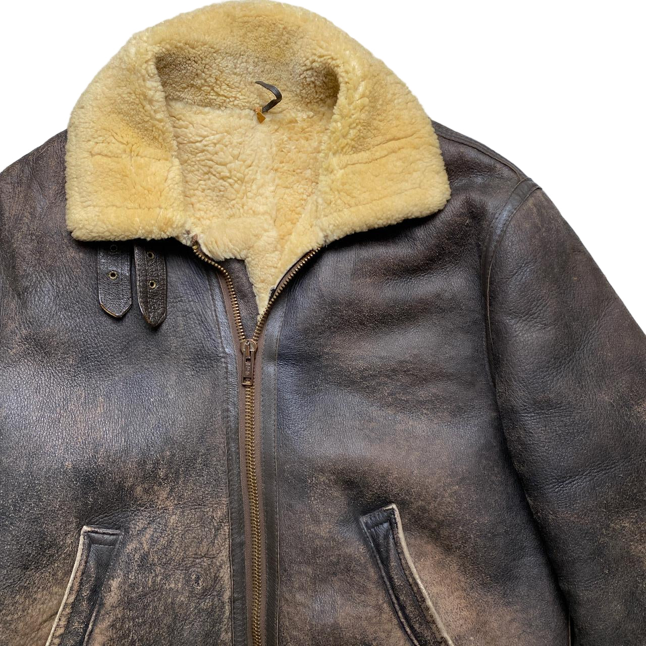 Vintage Sherling Sherpa Jacket Brown and Cream (XL)