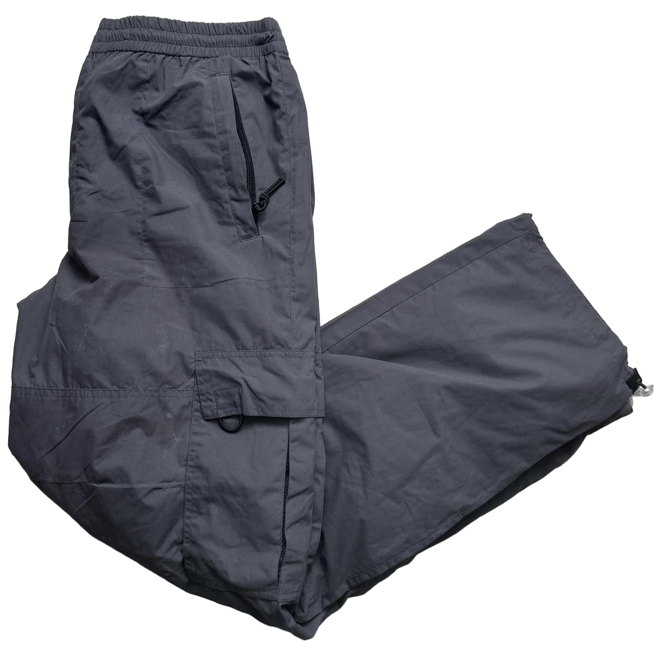 Criminal Damage Grey Cargo Baggy Trousers (32W)