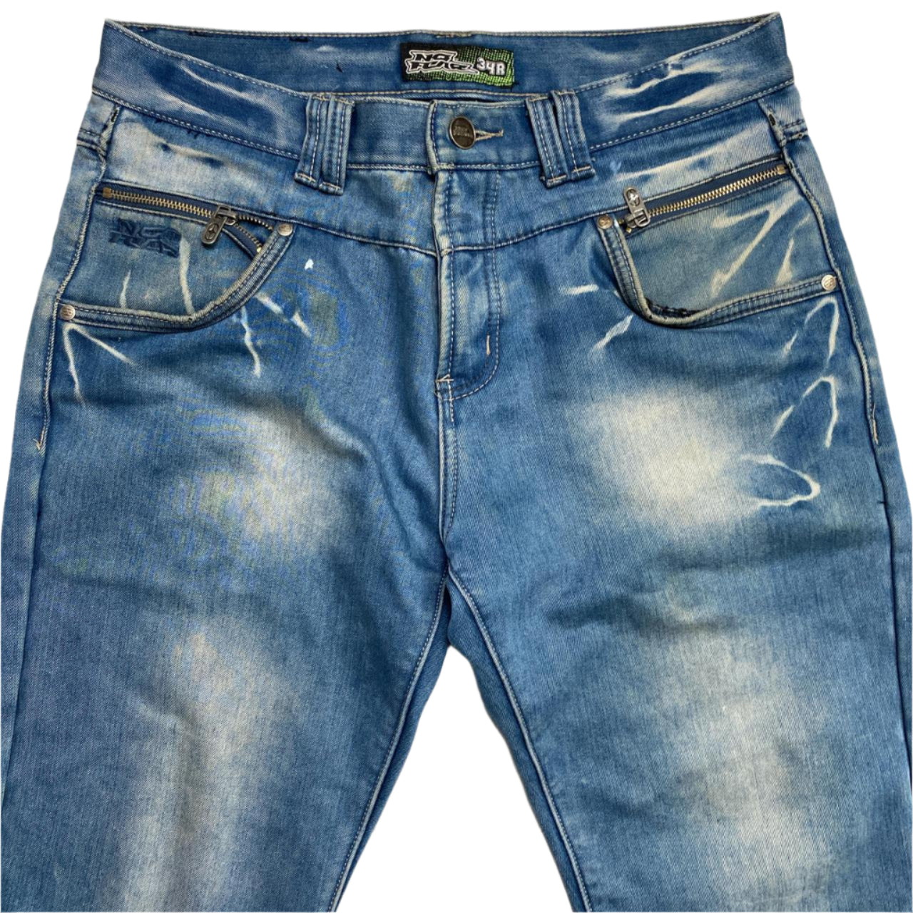 No Fear Baggy Stonewashed Skater Jeans (34W)