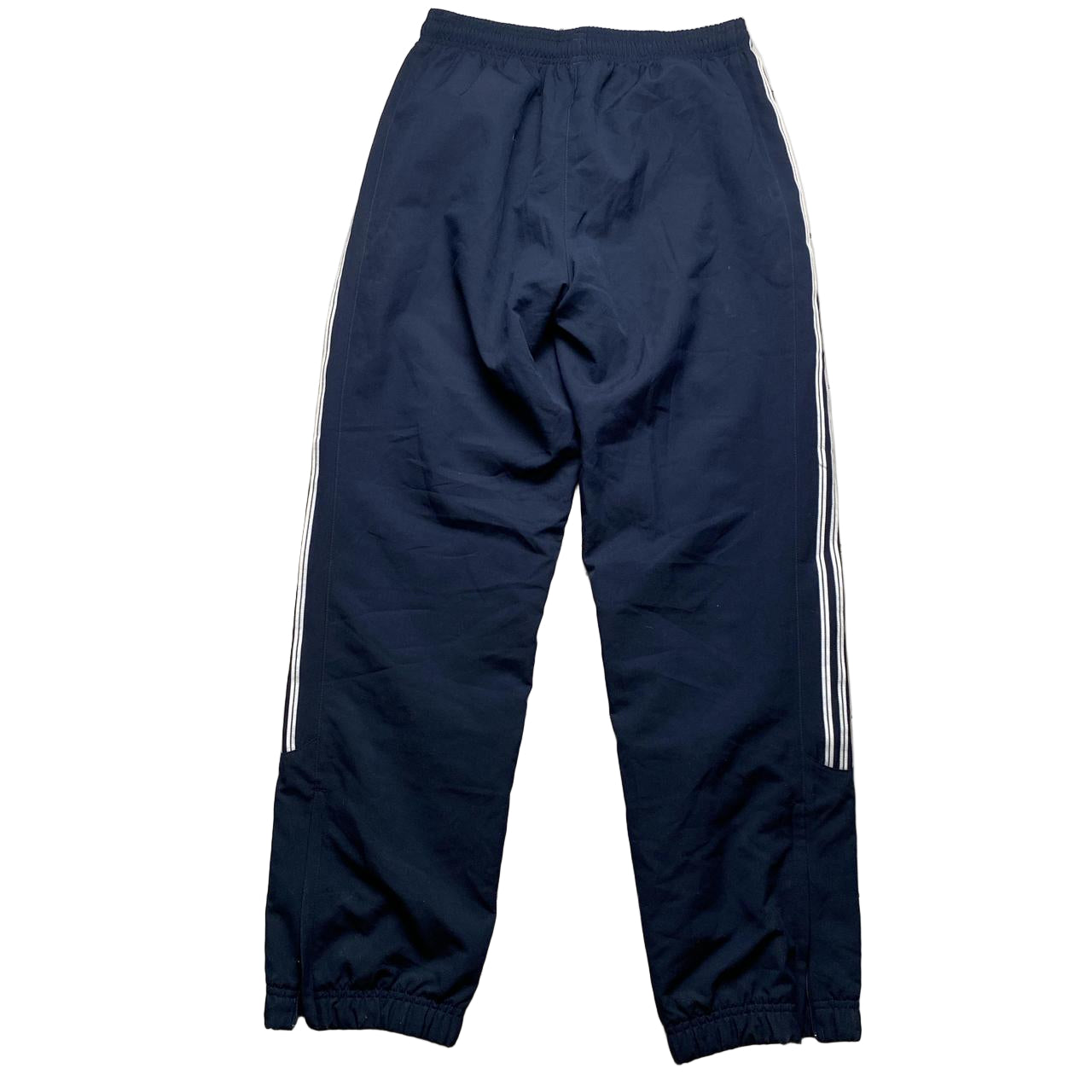 Adidas Navy and White Shell Trackpant Bottoms (S)