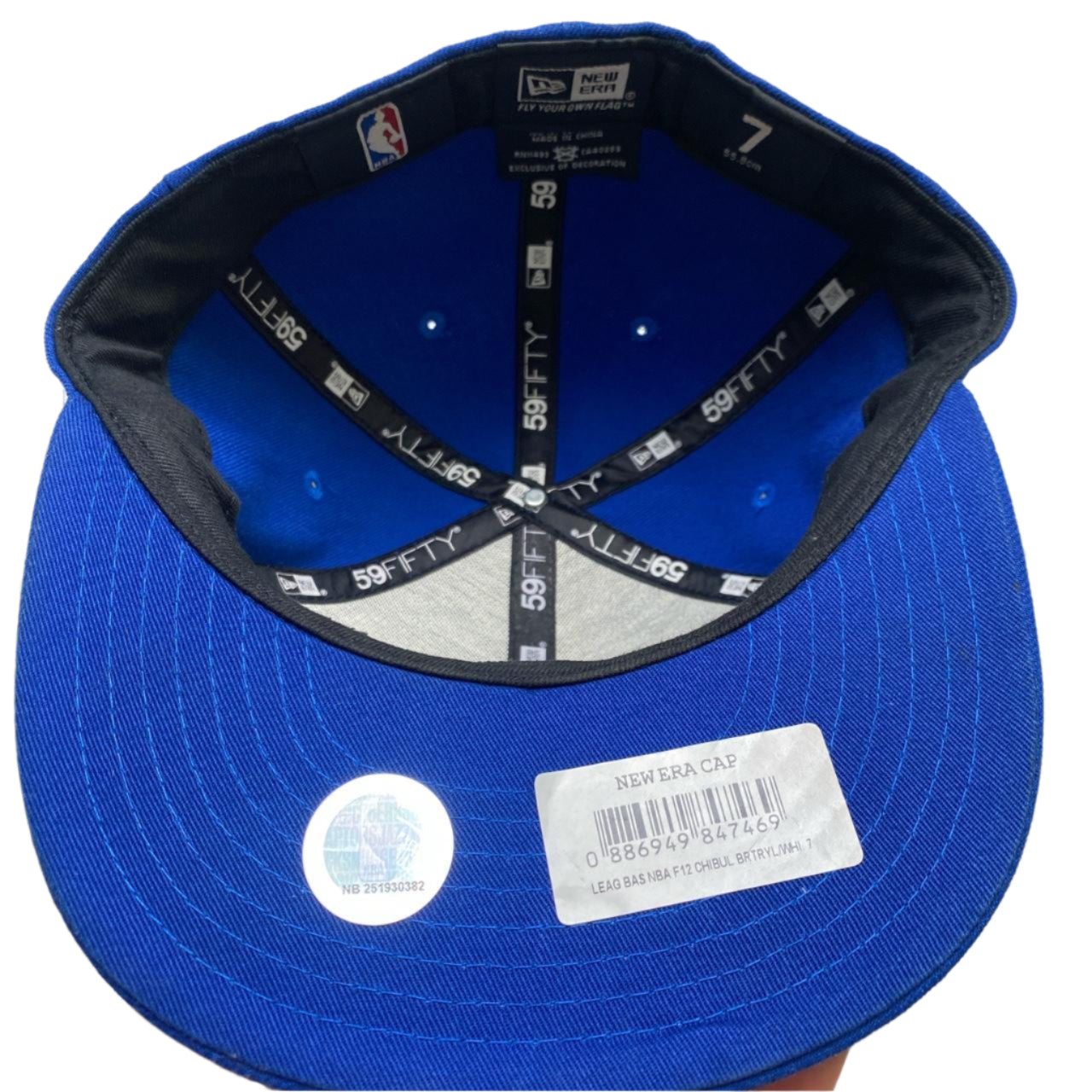 Chicago Bulls New Era Blue and White Fitted Cap