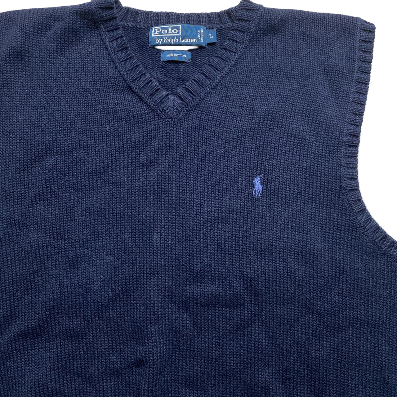 Polo Ralph Lauren Navy and Blue Vest Body Warmer Jumper (L)