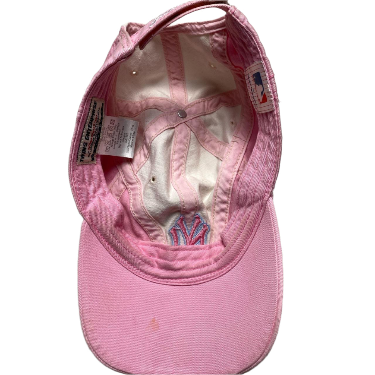New York Yankees Vintage White and Pink Baseball Cap
