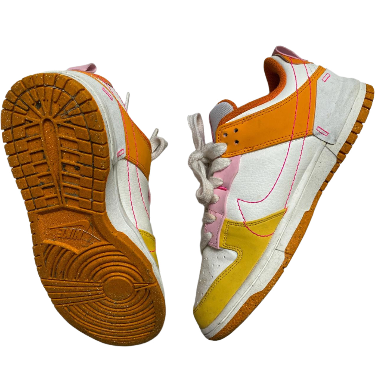 Nike Dunk Low Disrupt 2 Pink Orange Yellow and Cream (UK 5)