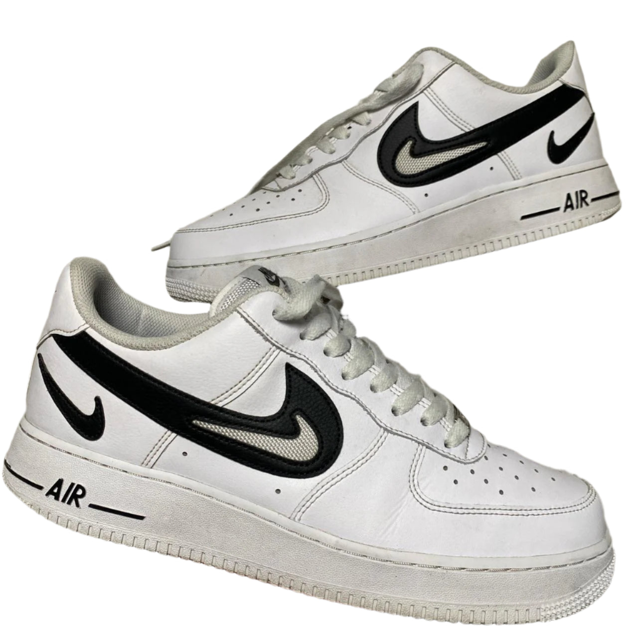 Nike Air Force 1 White and Black (UK 10)