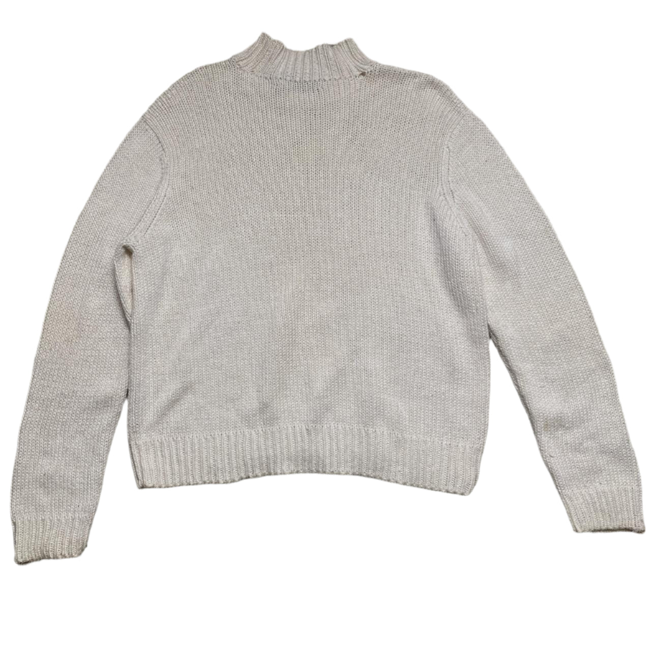 Polo Ralph Lauren Vintage White Thick Knit Jumper White (XL)