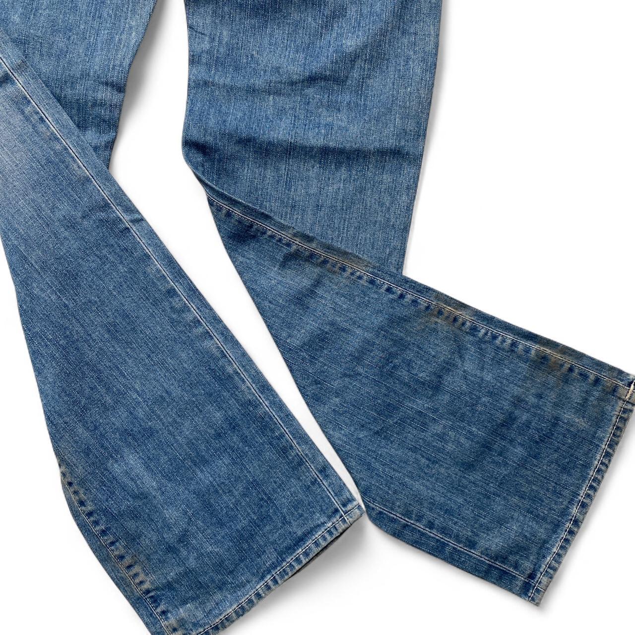 True Religion Ricky Light Blue and White Stitch Jeans (32W)