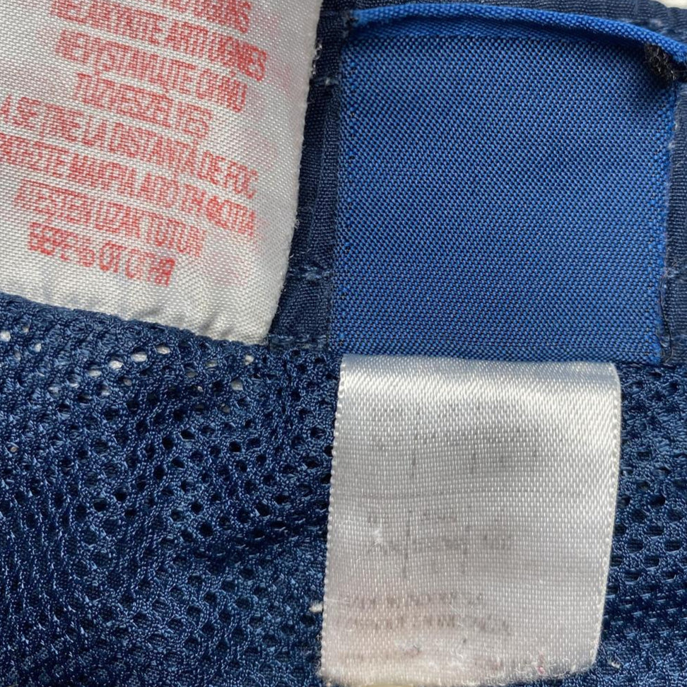 Reebok Navy White and Blue Shell Trackpant Bottoms (S)