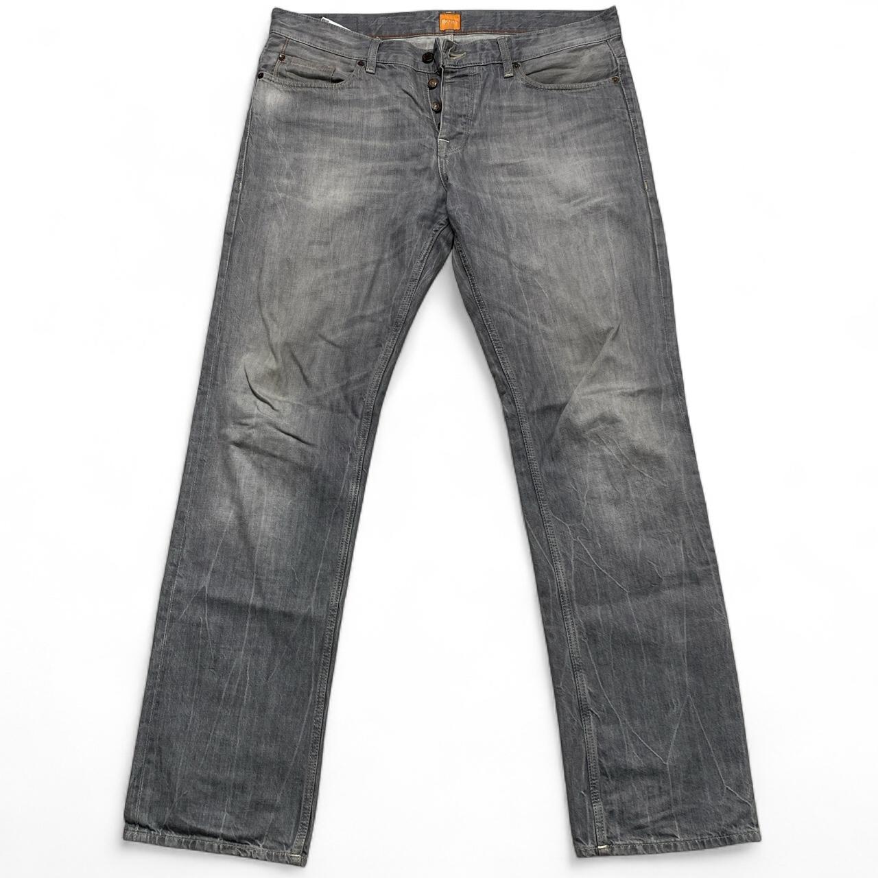 Hugo Boss Orange Light Grey Straight Fit Jeans (36W)
