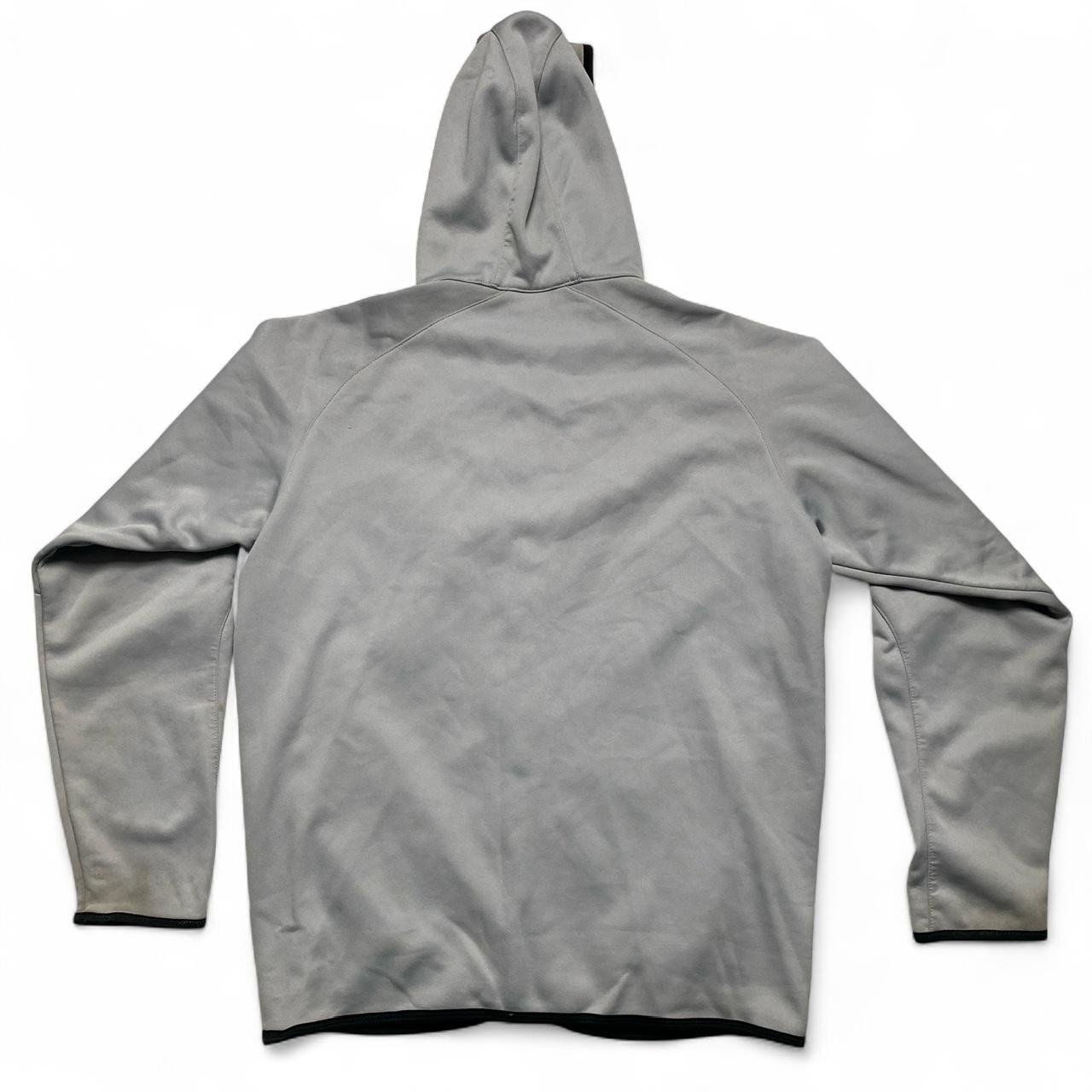Nike Vintage y2k Silver Black Navy and Grey Fleece Lined Hoodie (M)