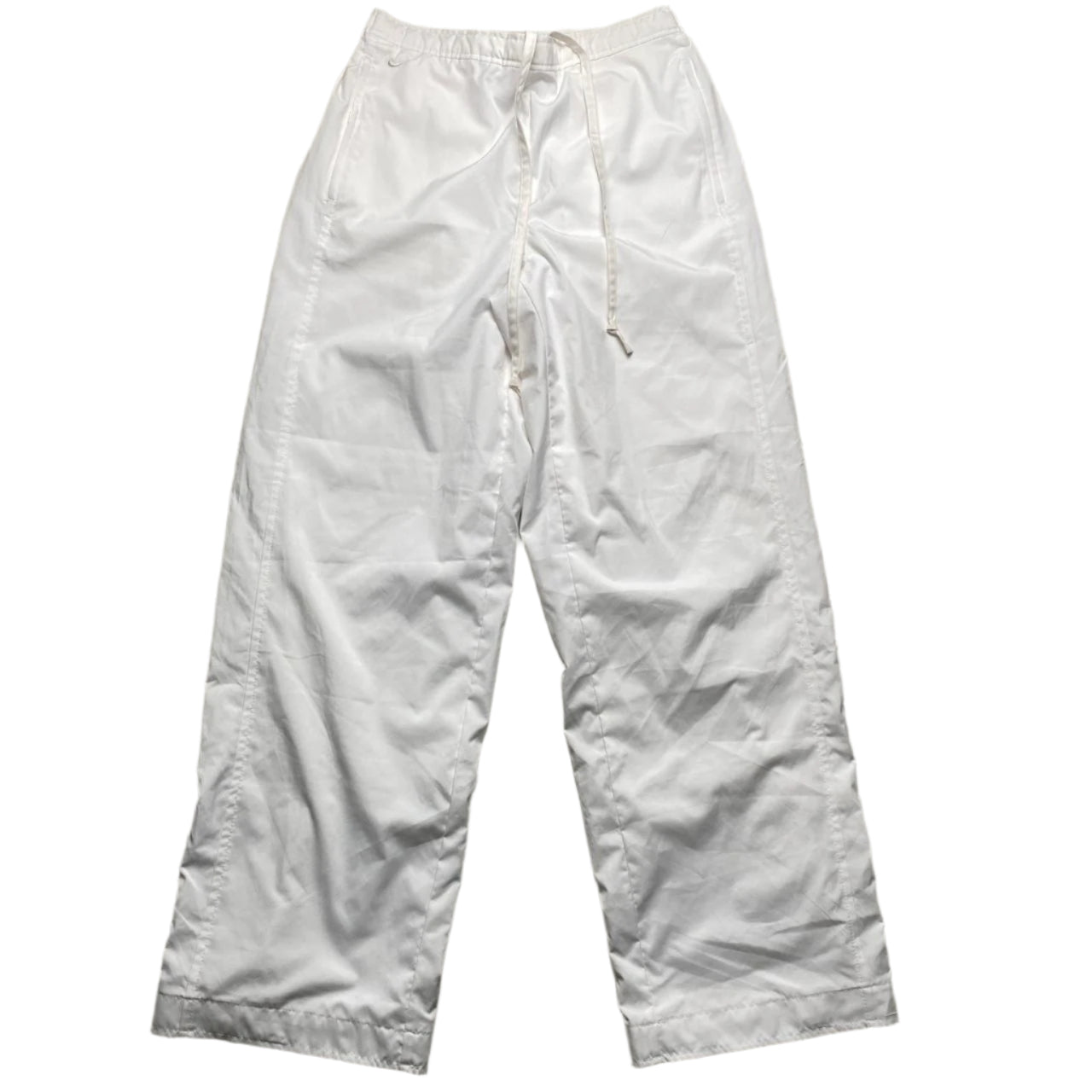 Nike Vintage y2k Baggy Shell Trackpant Bottoms White (L)