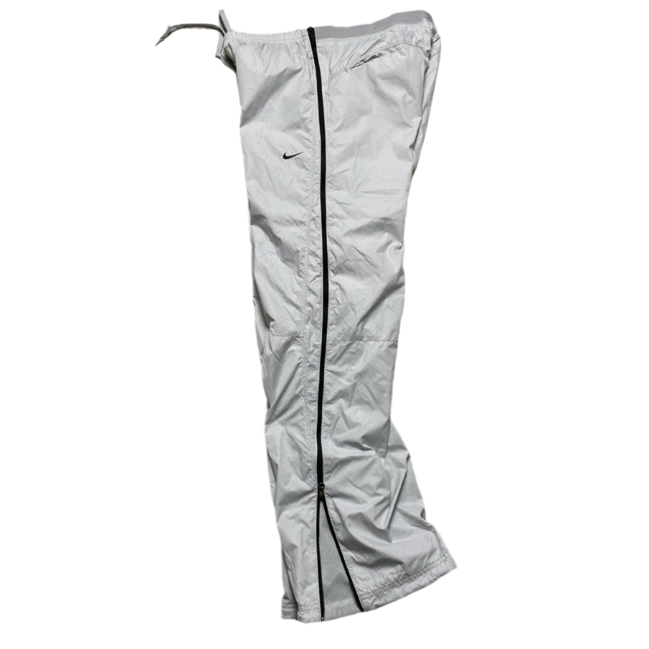 Nike Vintage y2k Shell Trackpant Baggy Bottoms Silver White and Black (S)