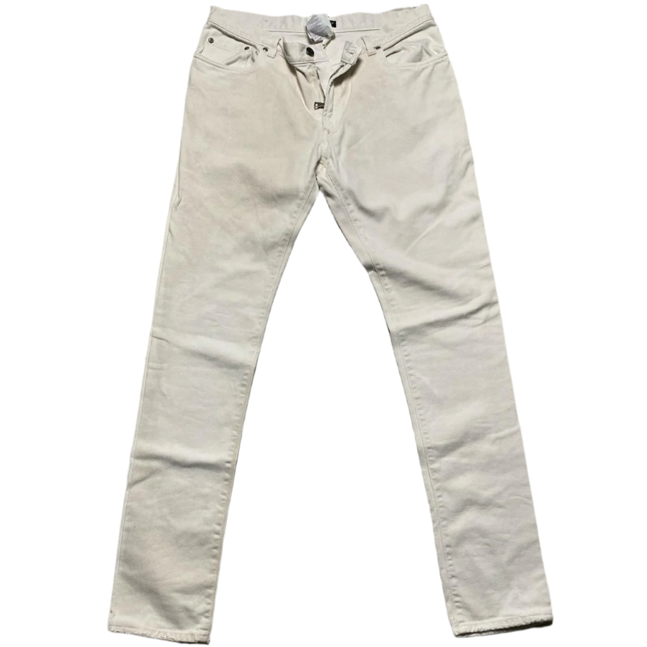 Dolce & Gabbana White and Silver Plaque Jeans (W 34)