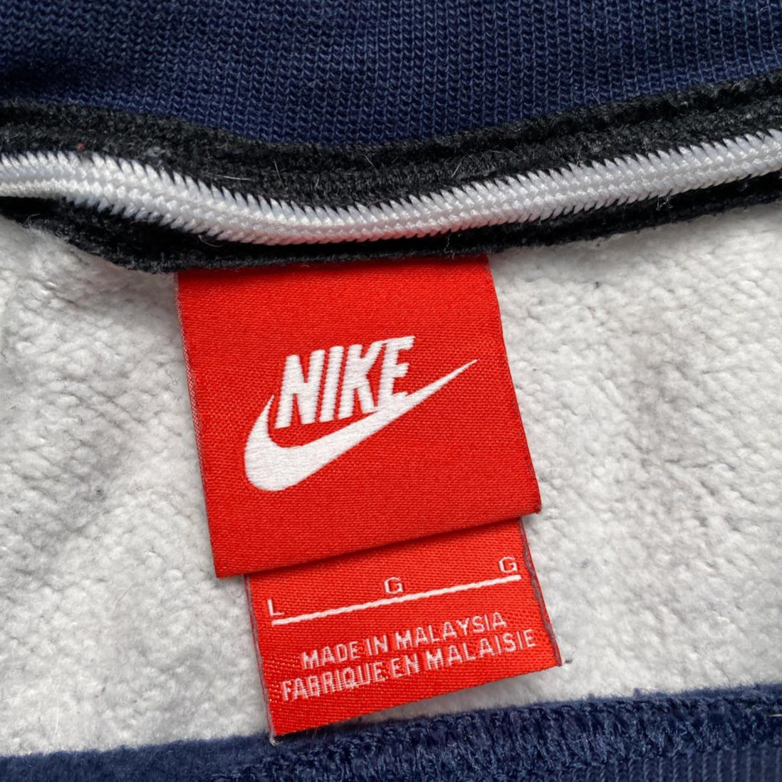Nike Air Navy Blue and Grey Jumper (L)