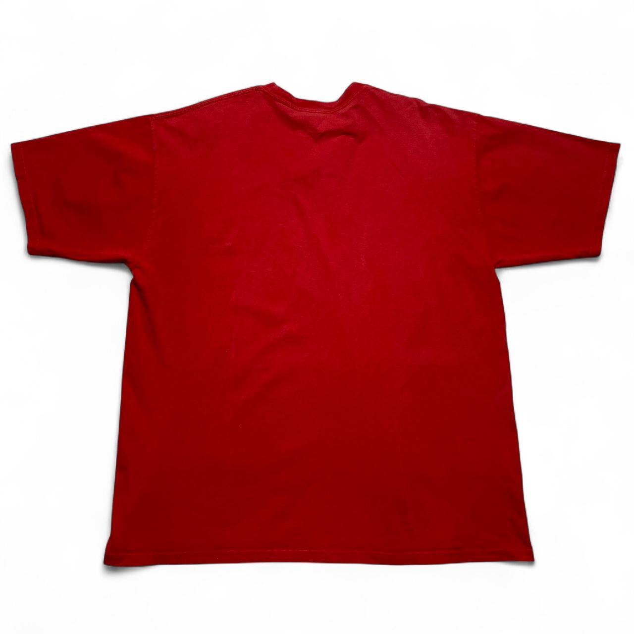 Nike Vintage 90’s Swoosh Oval Graphic Red and Silver T Shirt (XL)
