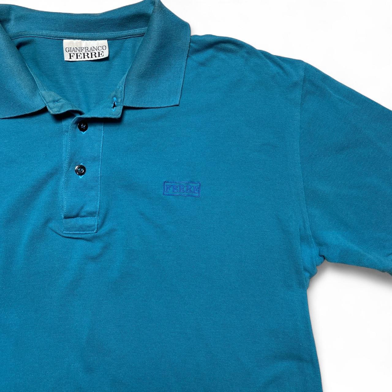 Gianfranco Ferre Vintage Blue Short Sleeve Polo Shirt (L)