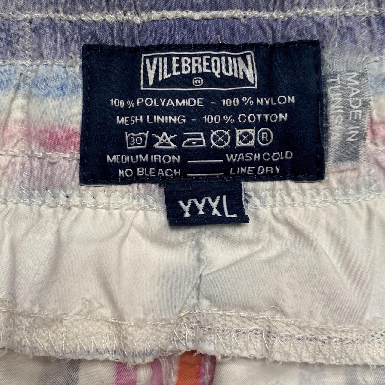 Vilebrequin Striped Blue White and Pink Swim Shorts (3XL)