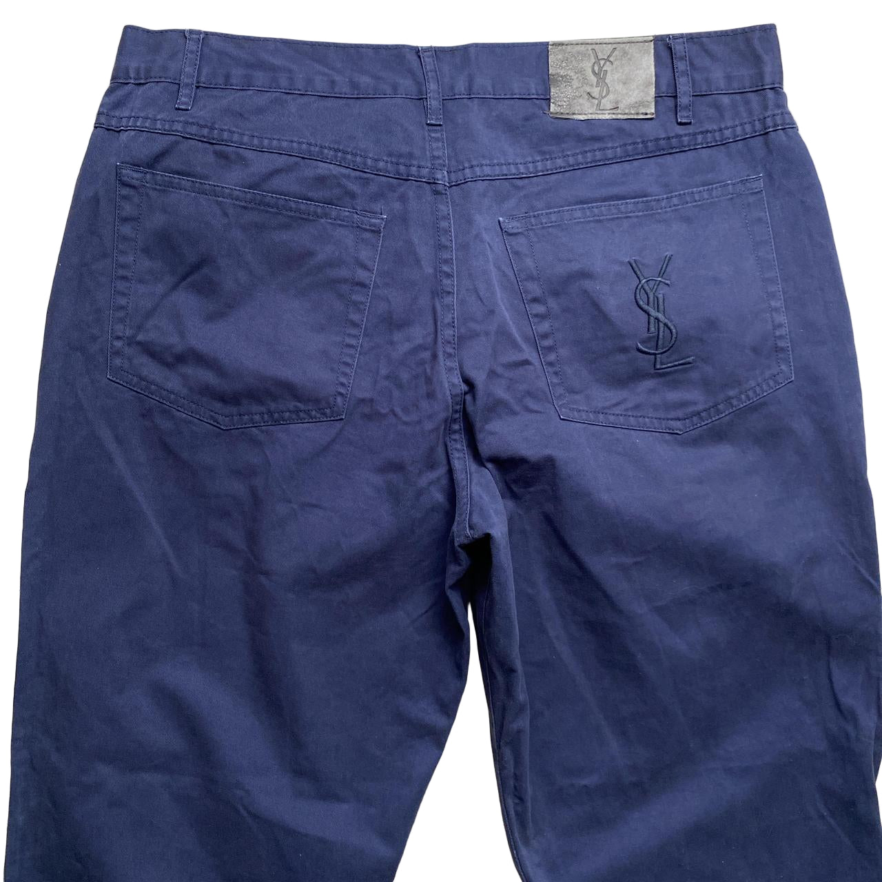 Yves Saint Laurent Vintage YSL Navy Jean Trousers (34W)