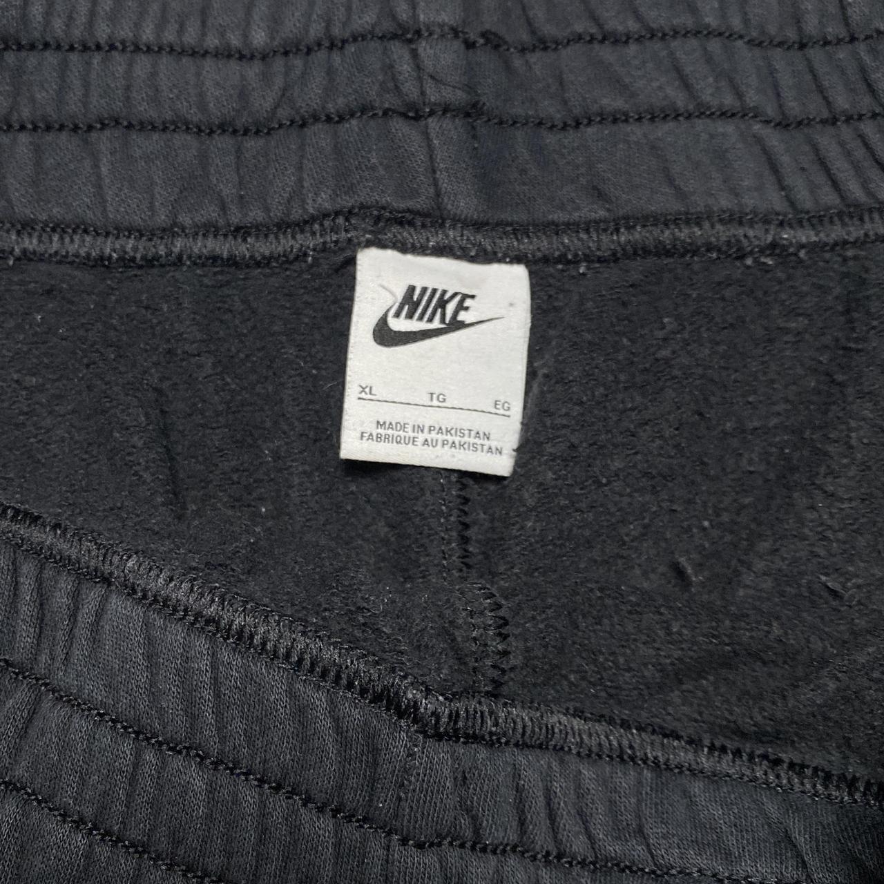 Nike Black and White Swoosh Baggy Joggers (XL)