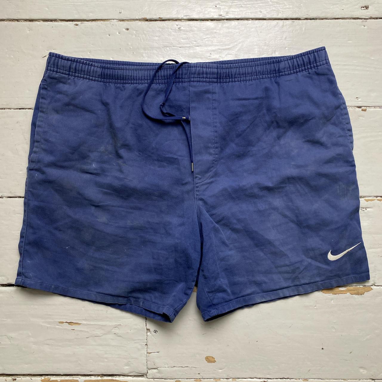 Nike Vintage 90’s Navy and White Swoosh Shorts