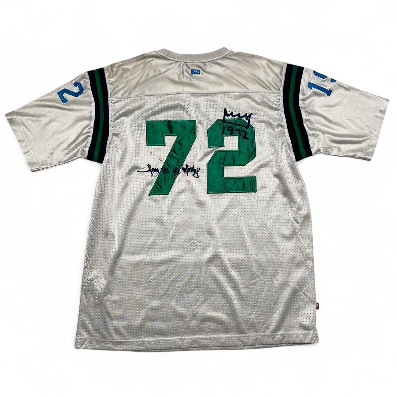 Ecko Unltd Vintage y2k White Green and Blue Jersey (L)