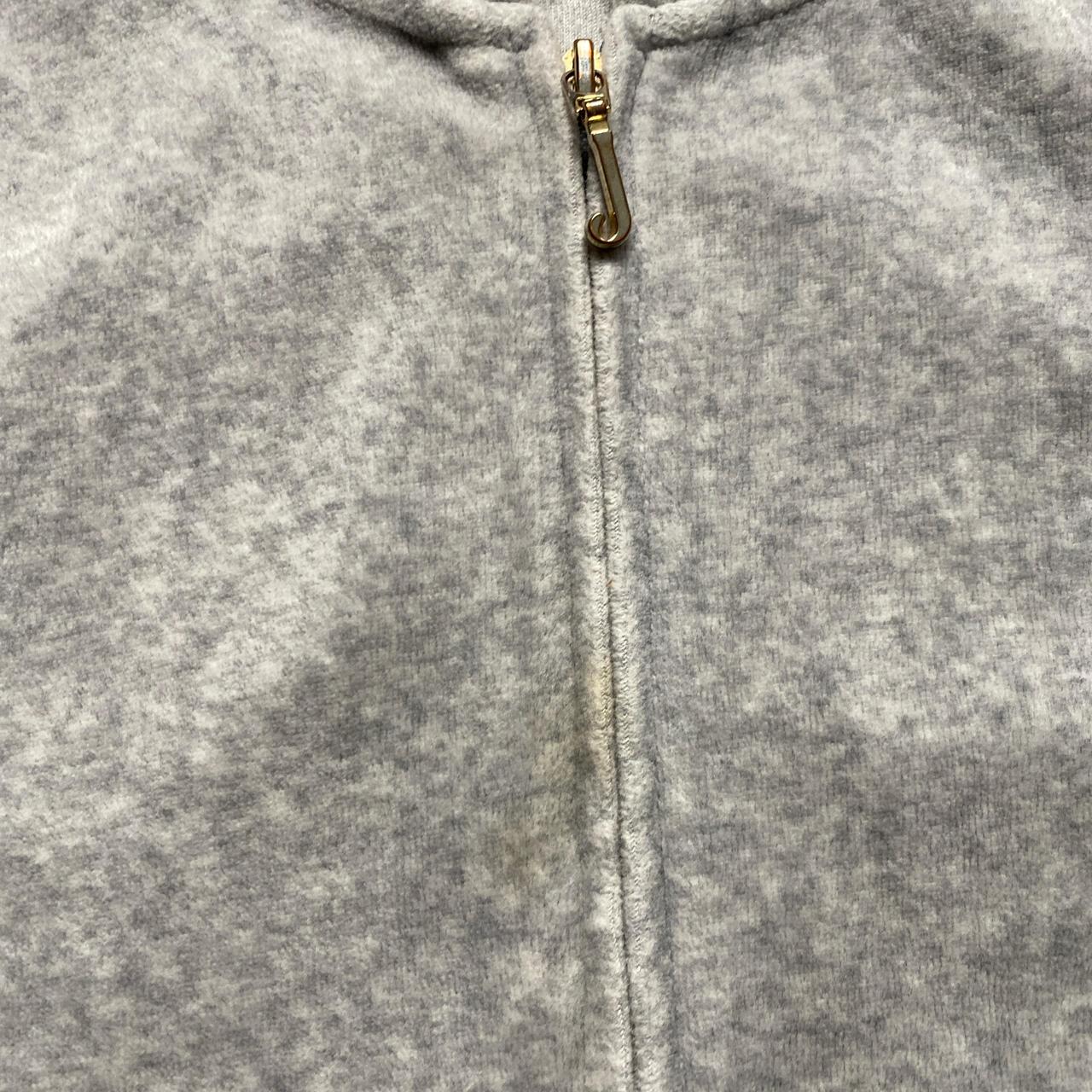 Juicy Couture Grey and Pink Velour Tracksuit (S)