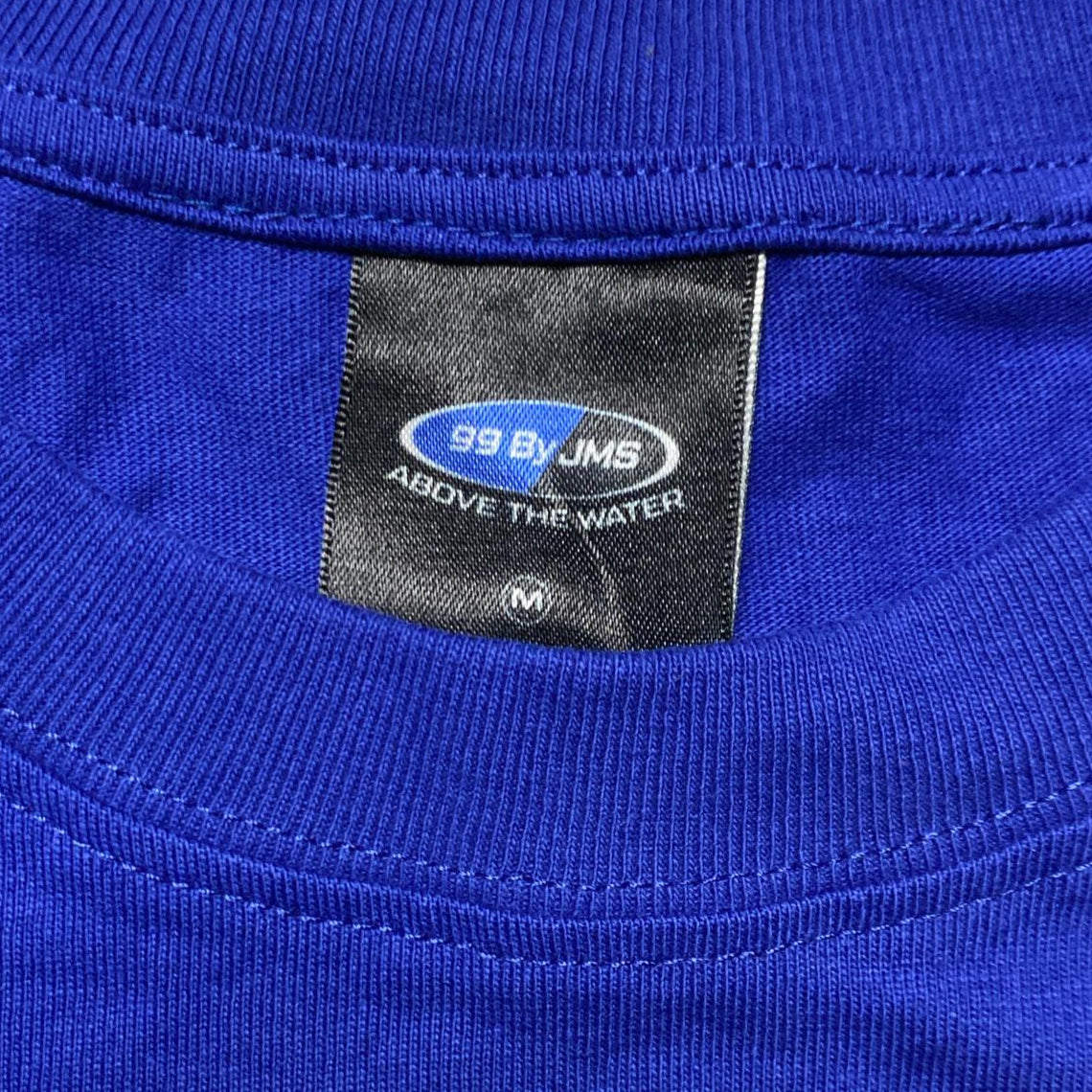 99 By JMS Above The Water Blue and White T Shirt (M)