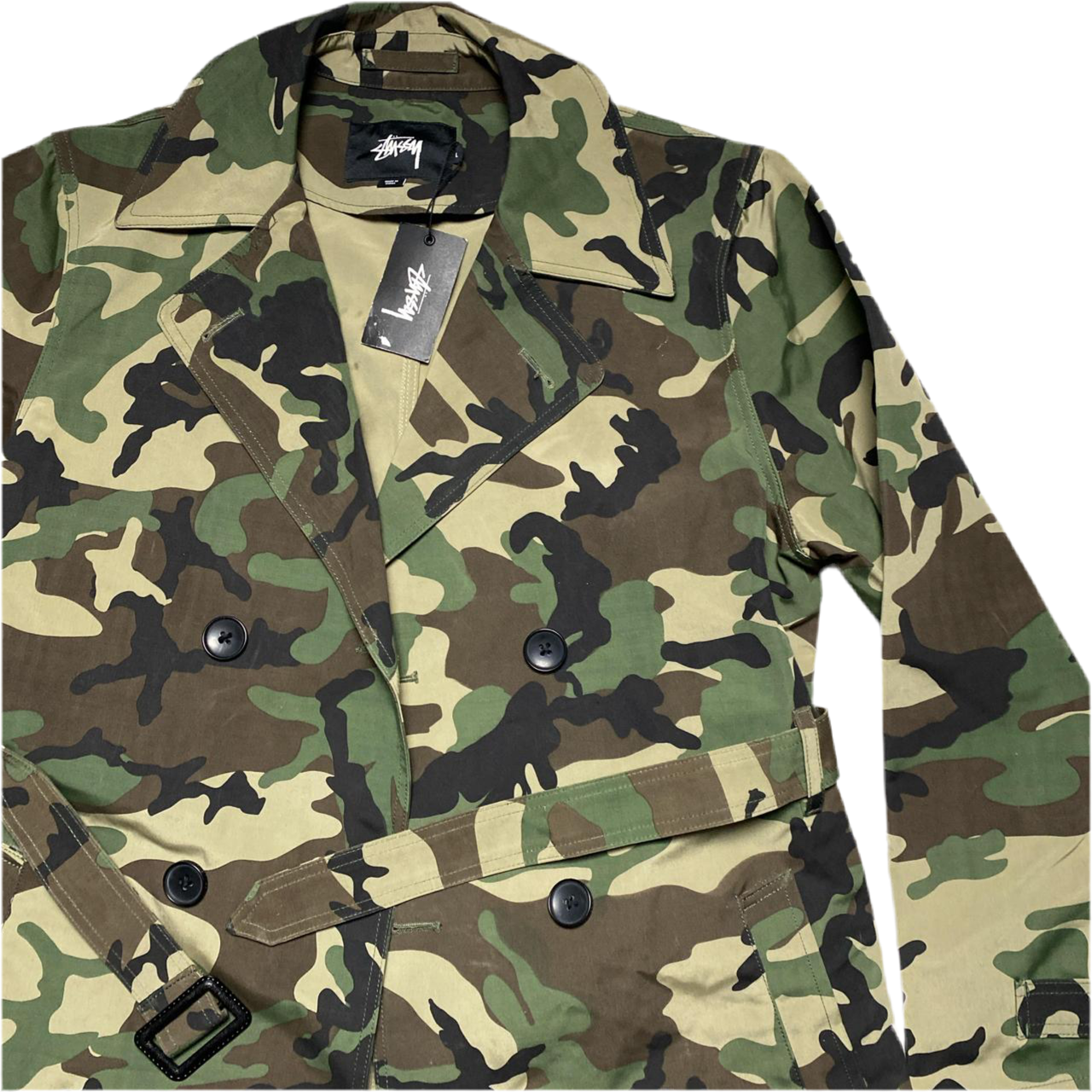 Stussy Camouflage Long Trench Coat (L)