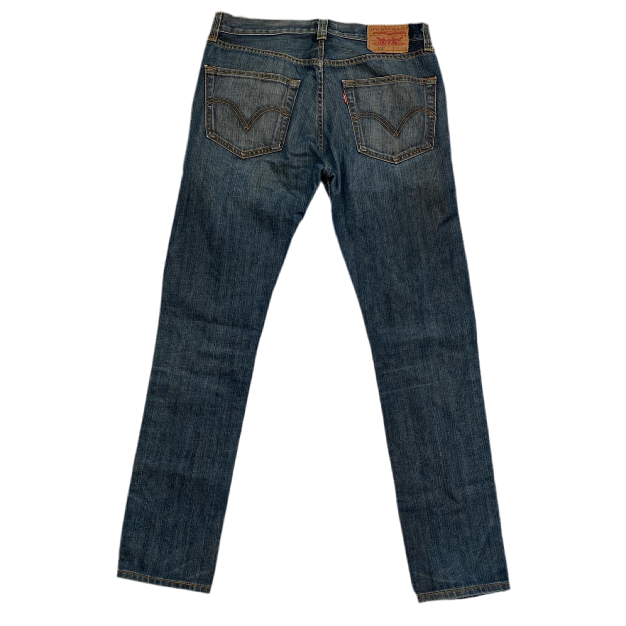 Levis 501 Dark Straight Jeans (32W)