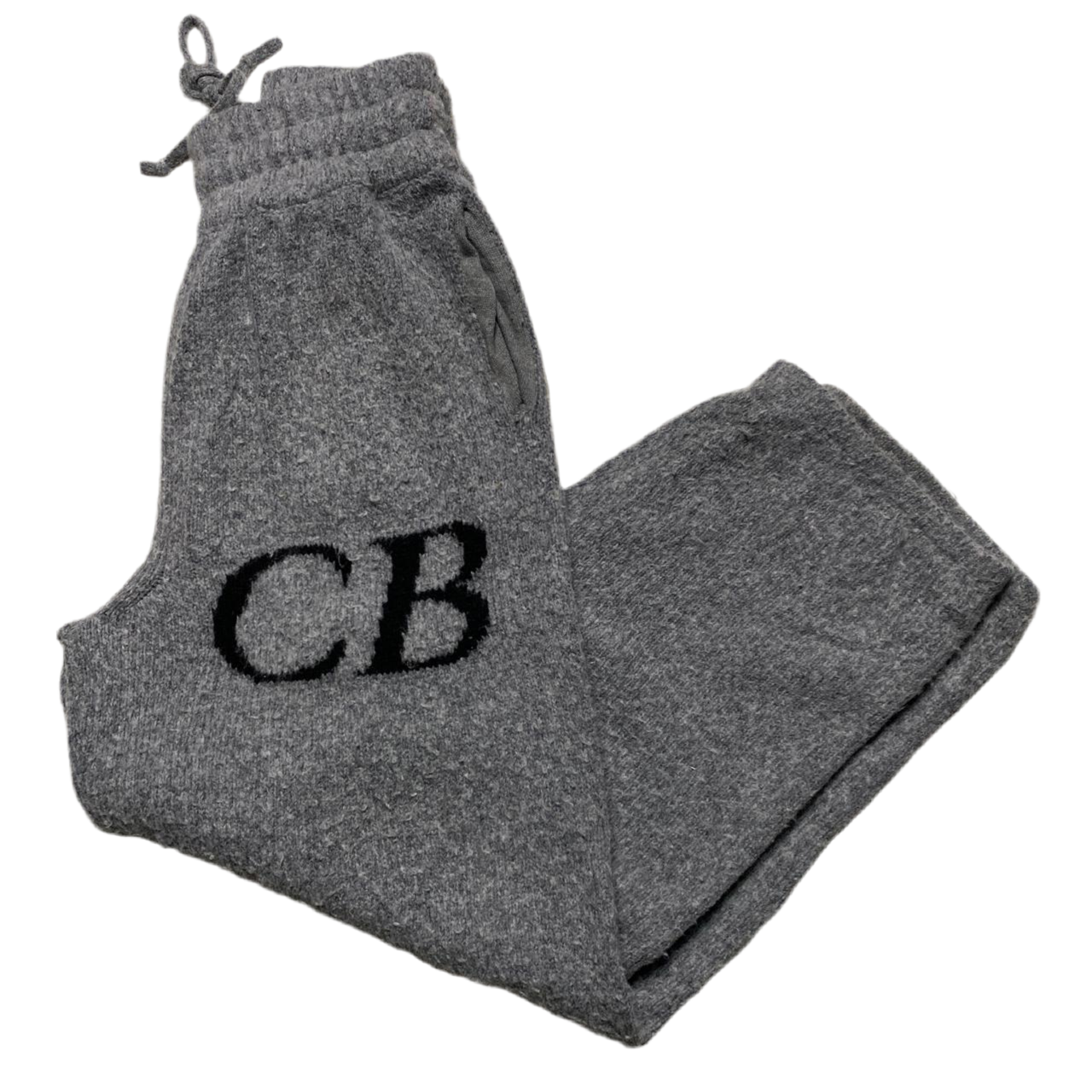 Cole Buxton Grey and Black Wool Baggy Joggers