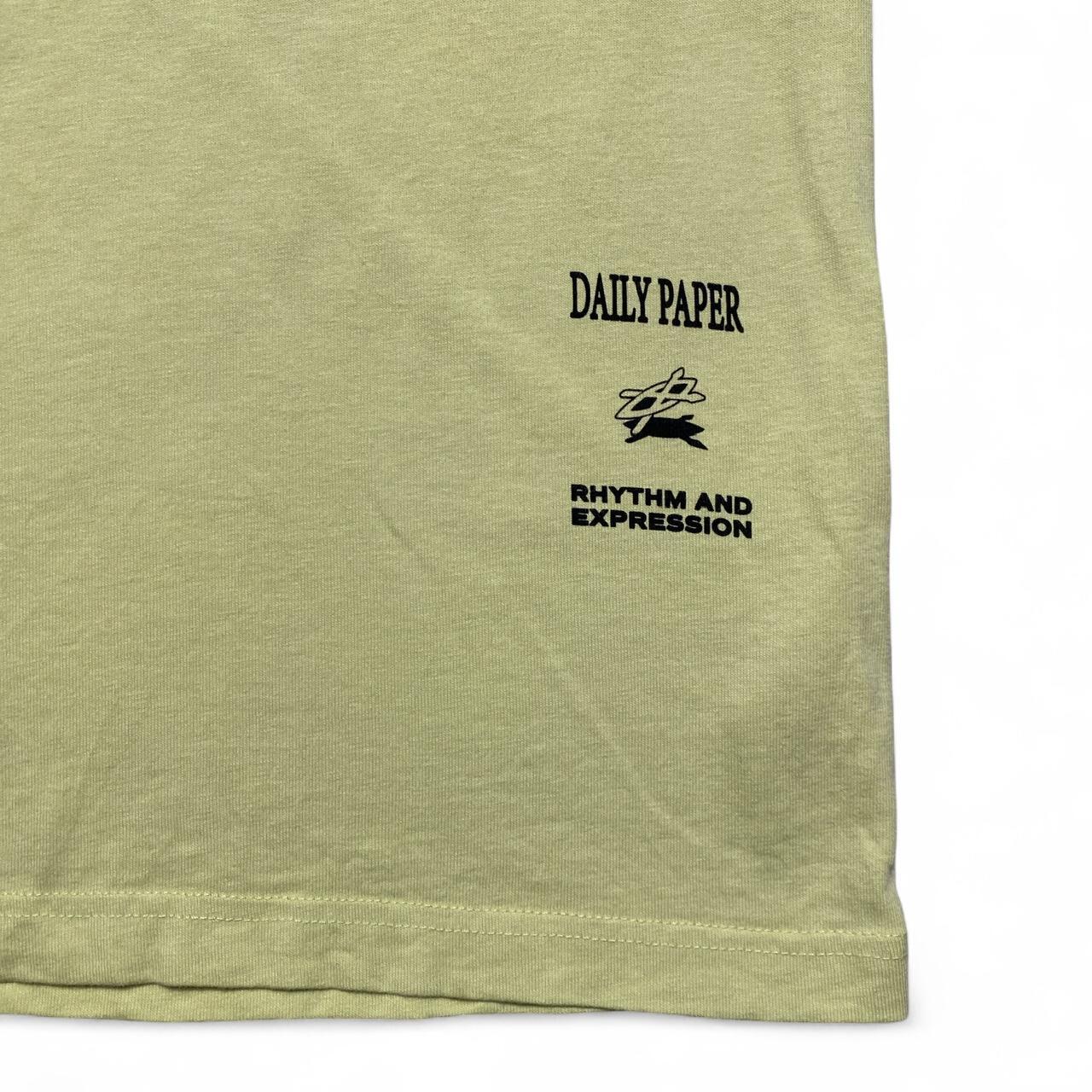 Daily Paper Lime Green and Black Rhythm and Expression T Shirt (S)