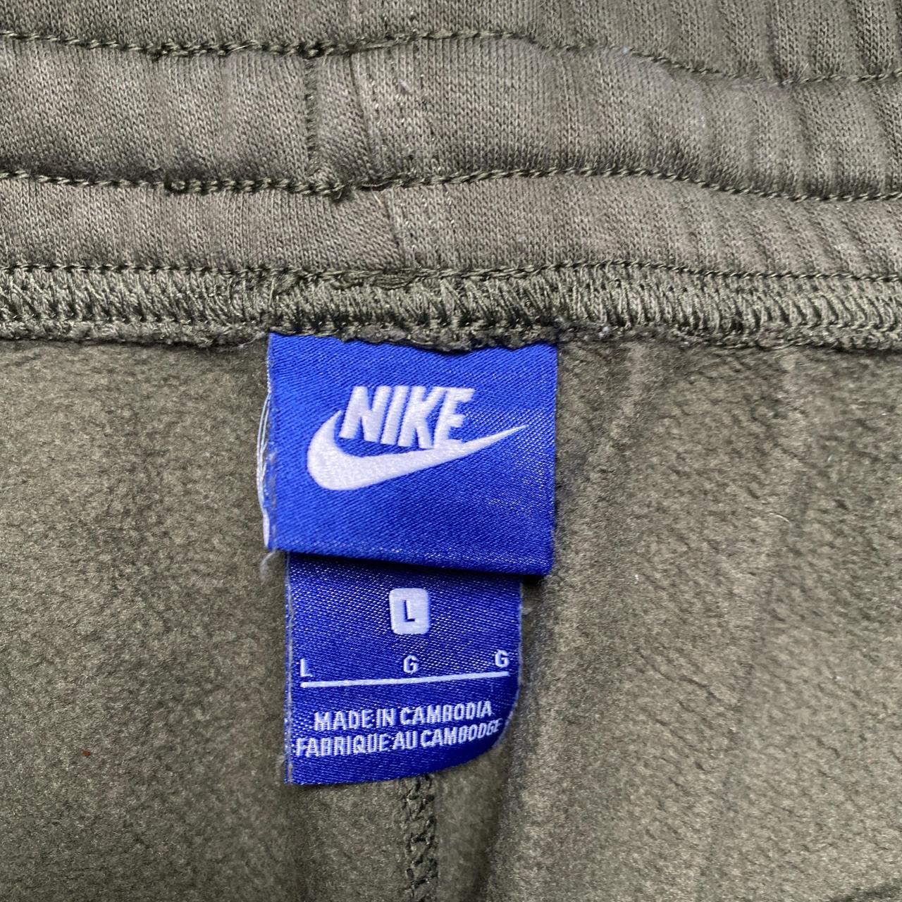 Nike Swoosh Khaki Green and White Joggers (L)