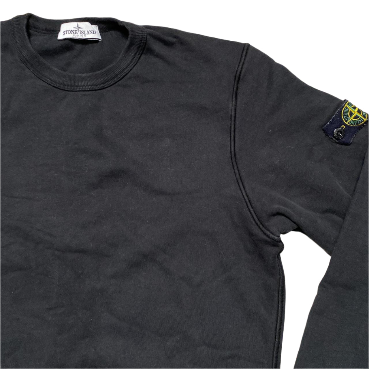 Stone Island Junior Black Crewneck Jumper (S)