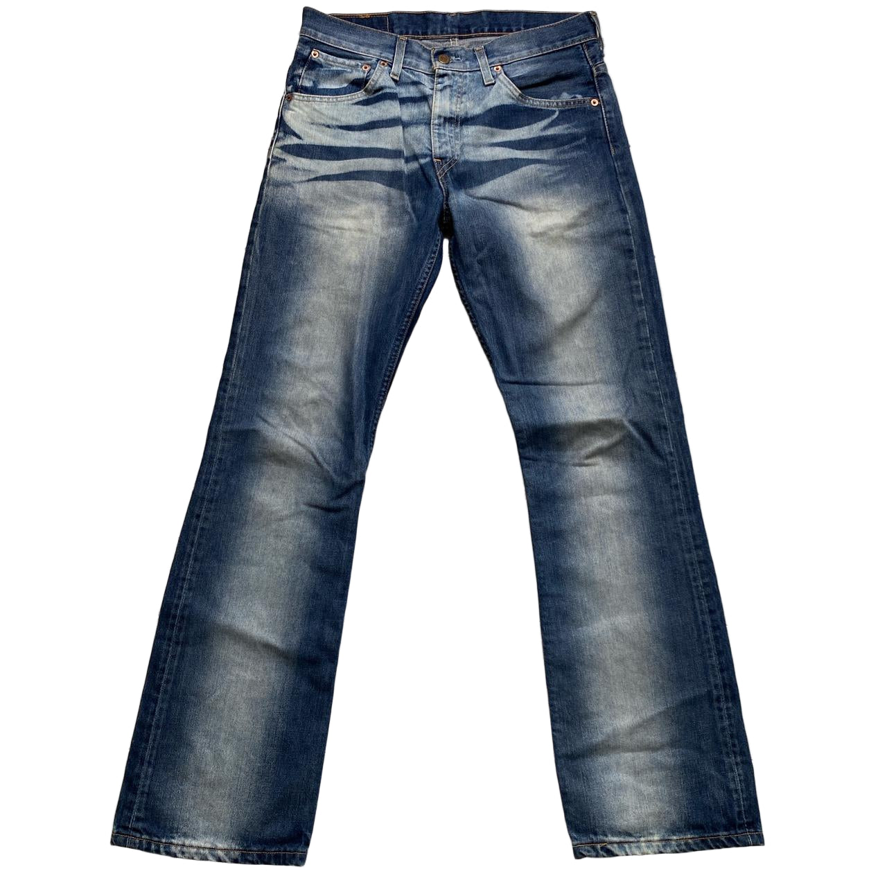 Levis 507 04 Vintage Stonewash Navy and Light Blue Baggy Jeans (31W)