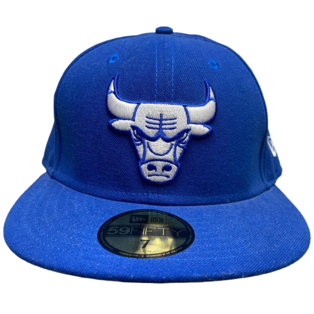 Chicago Bulls New Era Blue and White Fitted Cap