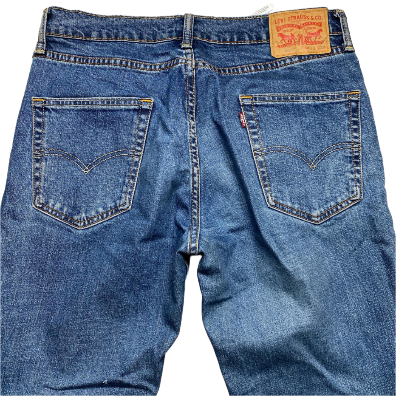 Levis 514 Blue Baggy Jeans (32W)