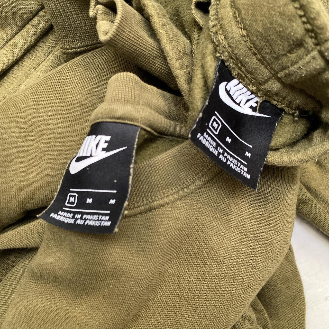 Nike Khaki Green and White Tracksuit Jumper and Joggers (M)