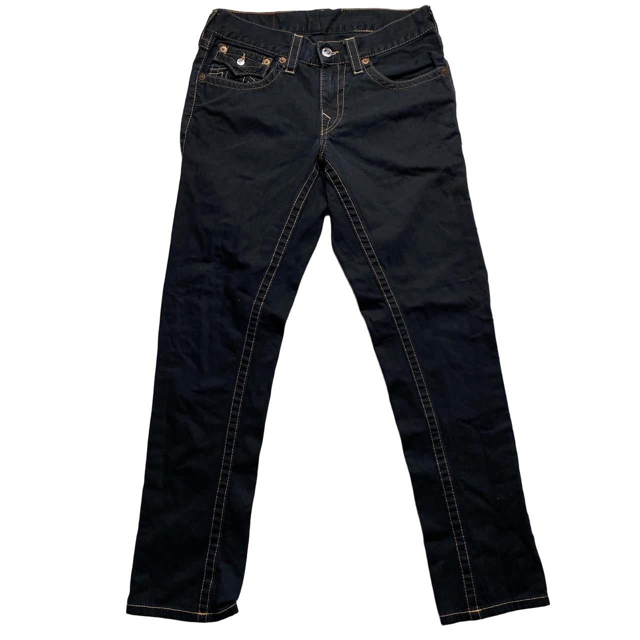 True Religion Black and Gold Ricky Jeans (32W)