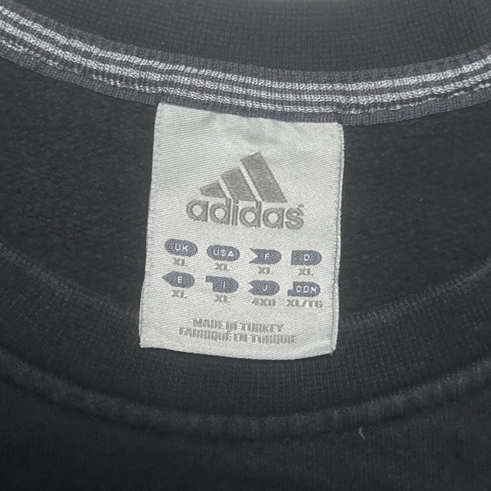 Adidas Black and White Vintage Jumper (XL)