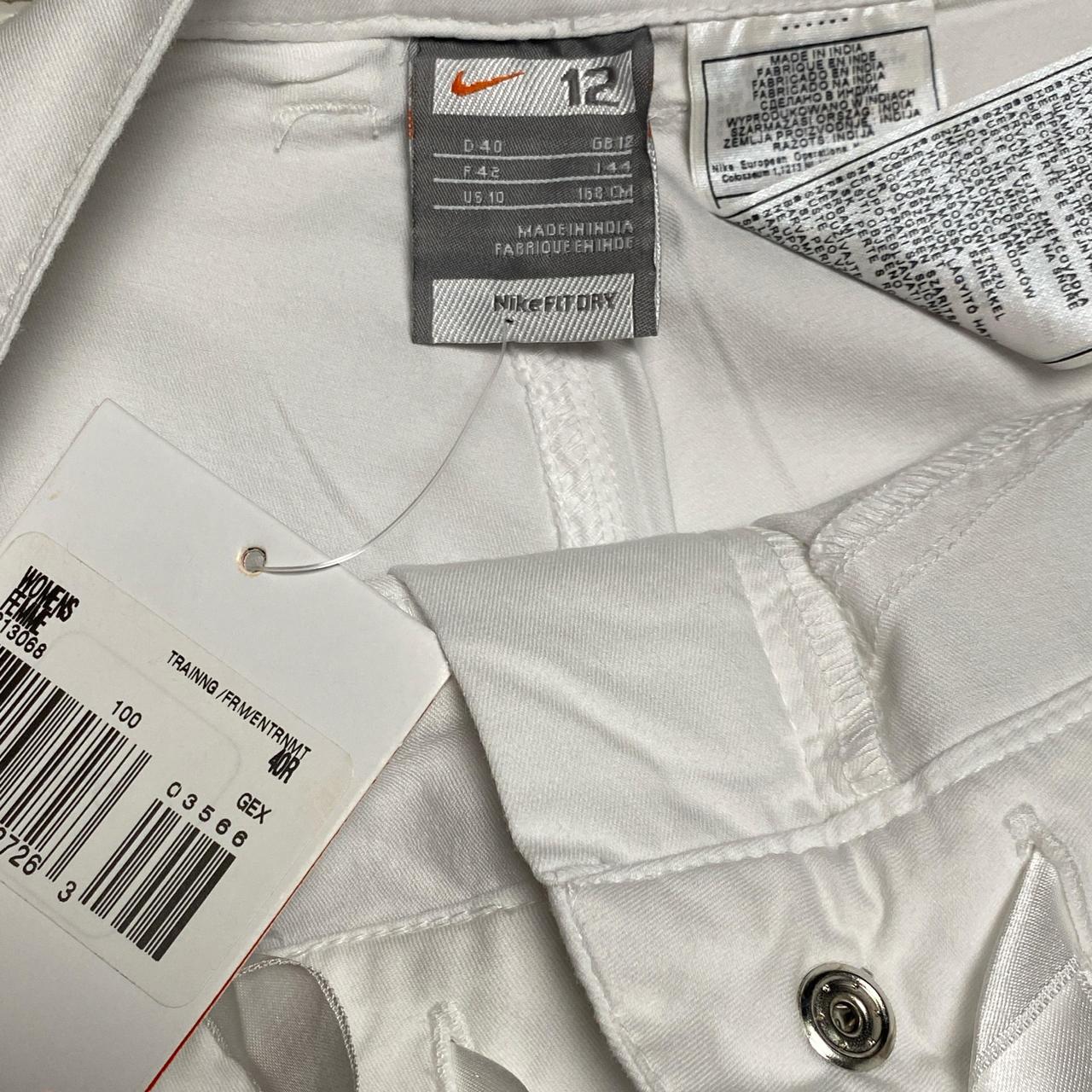 Nike Vintage y2k Womens White and Silver Small Swoosh Cargo Trousers (12)