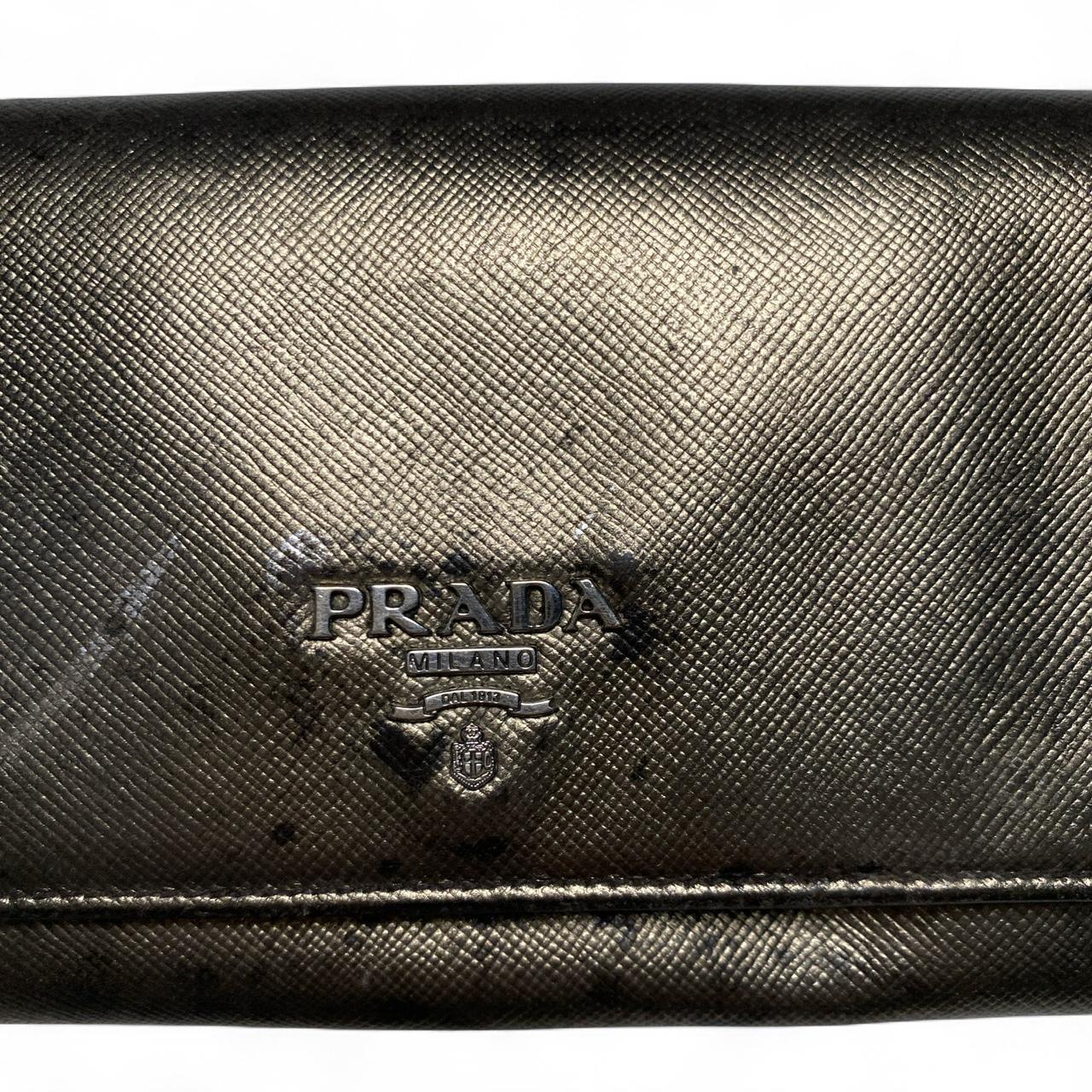 Prada Milano Metallic Womens Purse Wallet