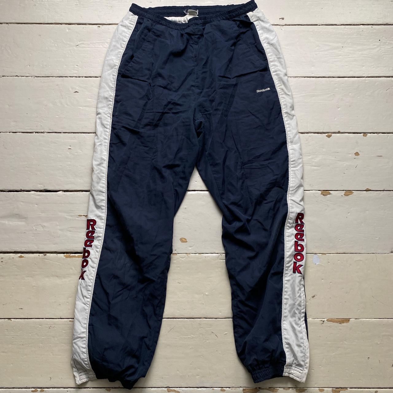 Reebok Vintage Shell Trackpant Baggy Navy White and Red Bottoms